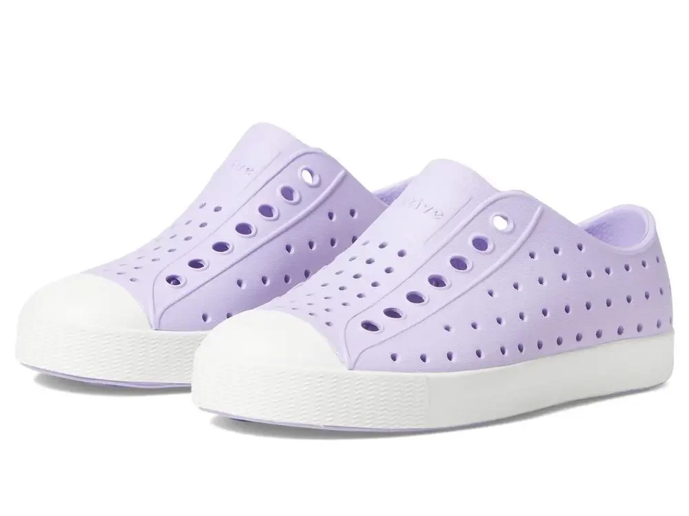 NATIVE SHOES JEFFERSON HEALING PURPLE/SHELL WHITE 1 LITTLE KID M